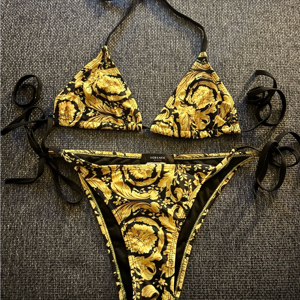 Women's Black and Gold Bikini